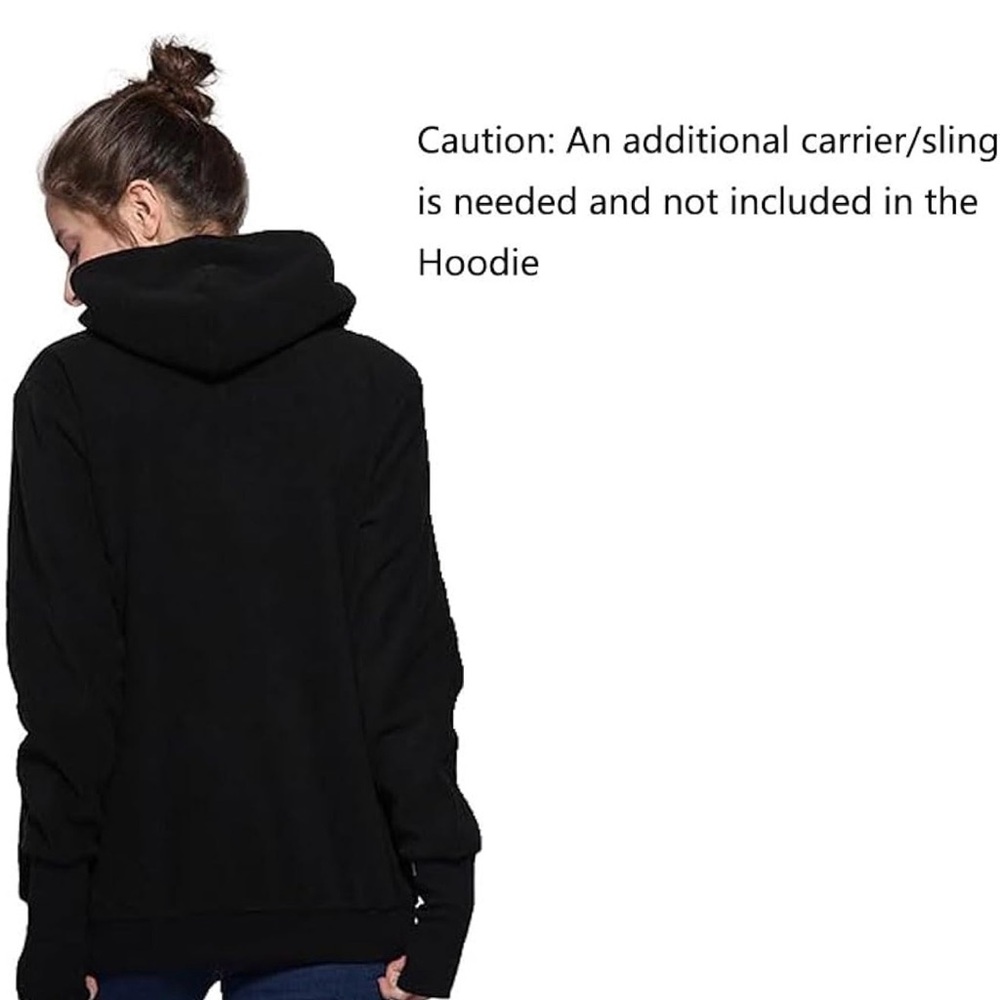 Women's Gray Fleece Babywearing Jacket - Picture 2 of 2